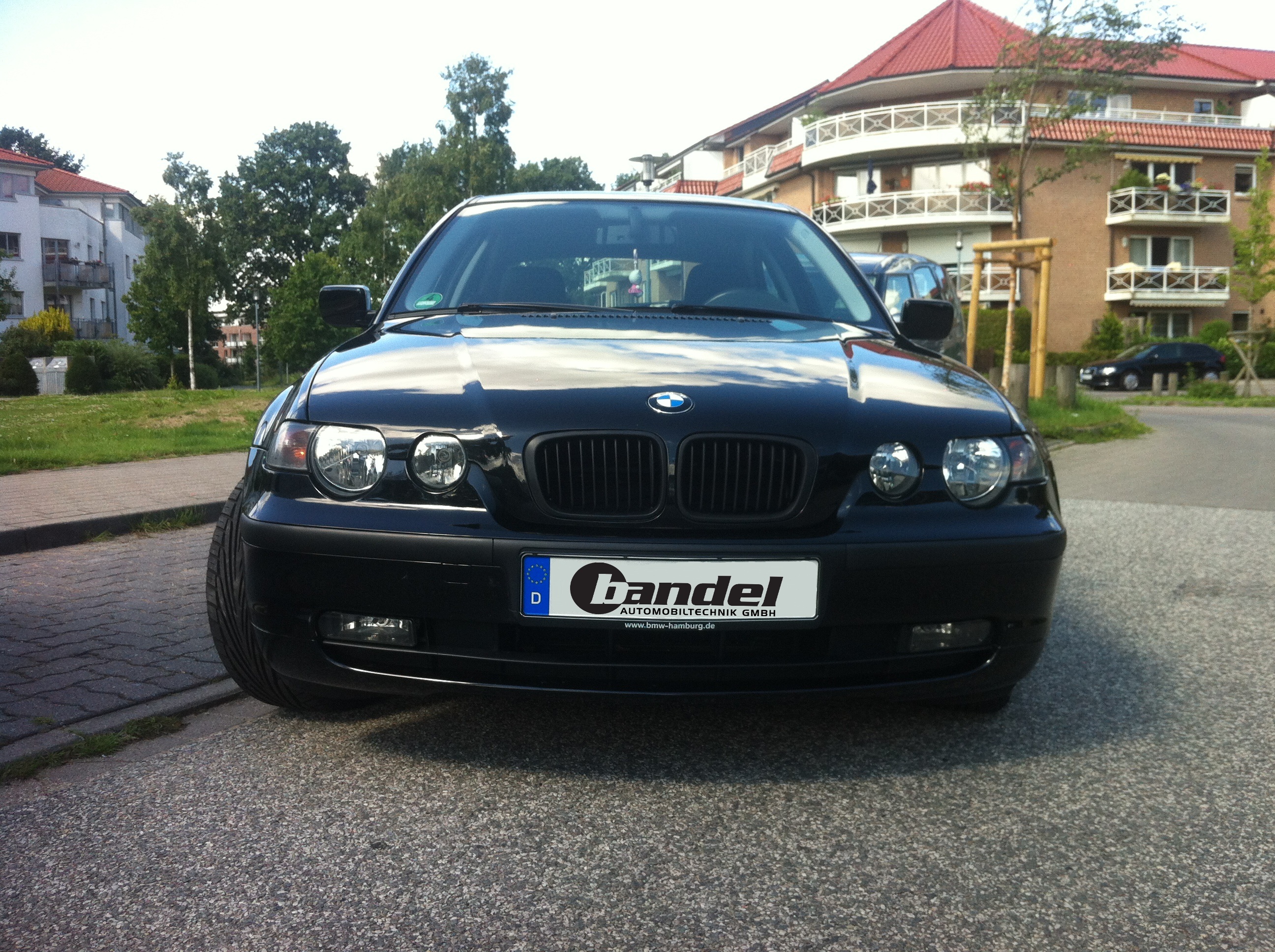 Bmw e46 compact black kidney grill #3