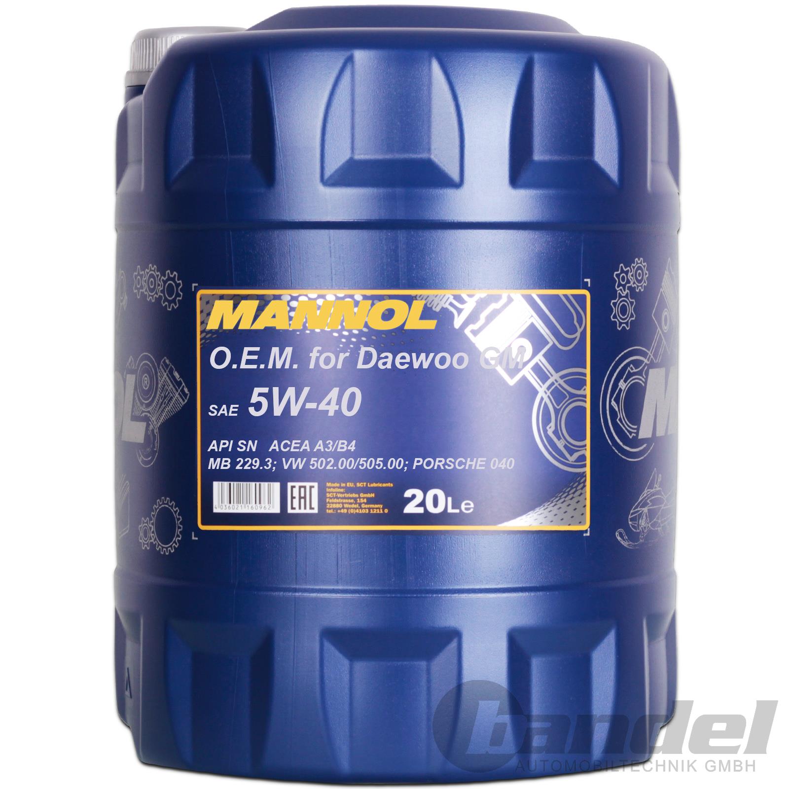 Моторное масло mannol 5w40