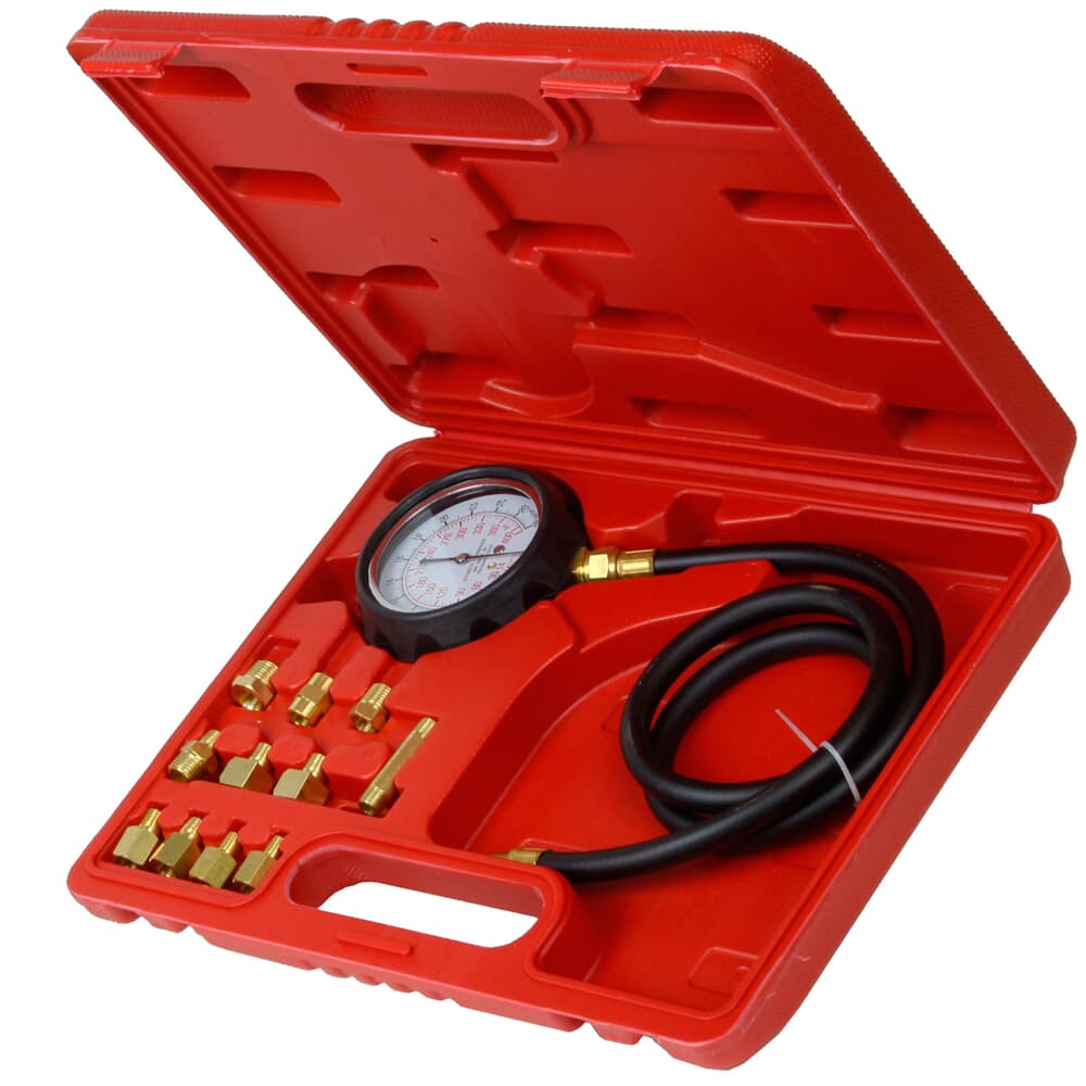 LLCTOOLS Werkzeugset 13tlg Motor Öldruck Tester Öldruckprüfer Messgerät  Prüfgerät Werkzeug 0-35 bar