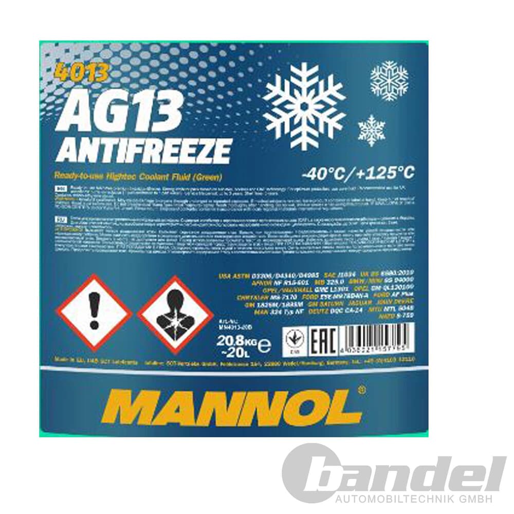 €1,31/L] 20 LITER MANNOL Antifreeze AG13 Frostschutz Fertiggemisch