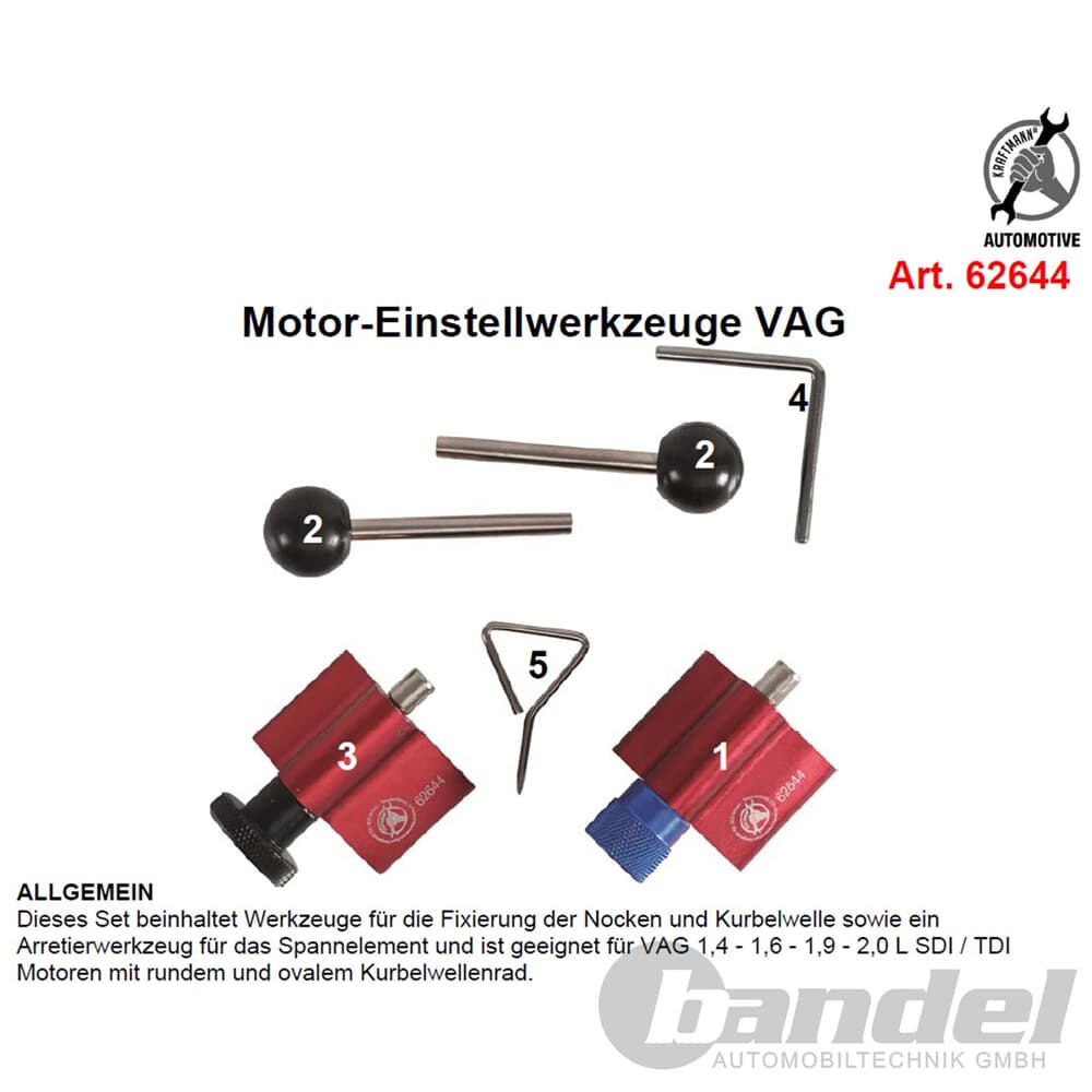 Motor-Einstellwerkzeug Zahnriemen-Werkzeug Vauxhall/Opel 1,9/2,0 l