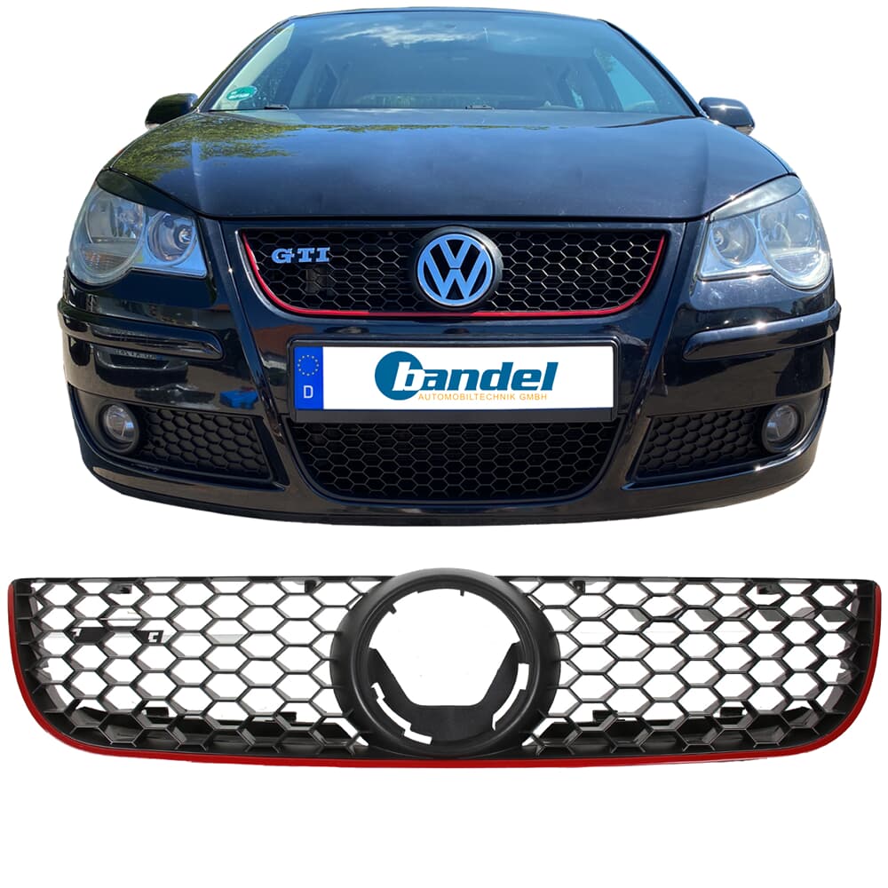 Kühlergrill Frontgrill Grill Gitter Wabengrill passt für VW Polo 9N3 GTI  05-09