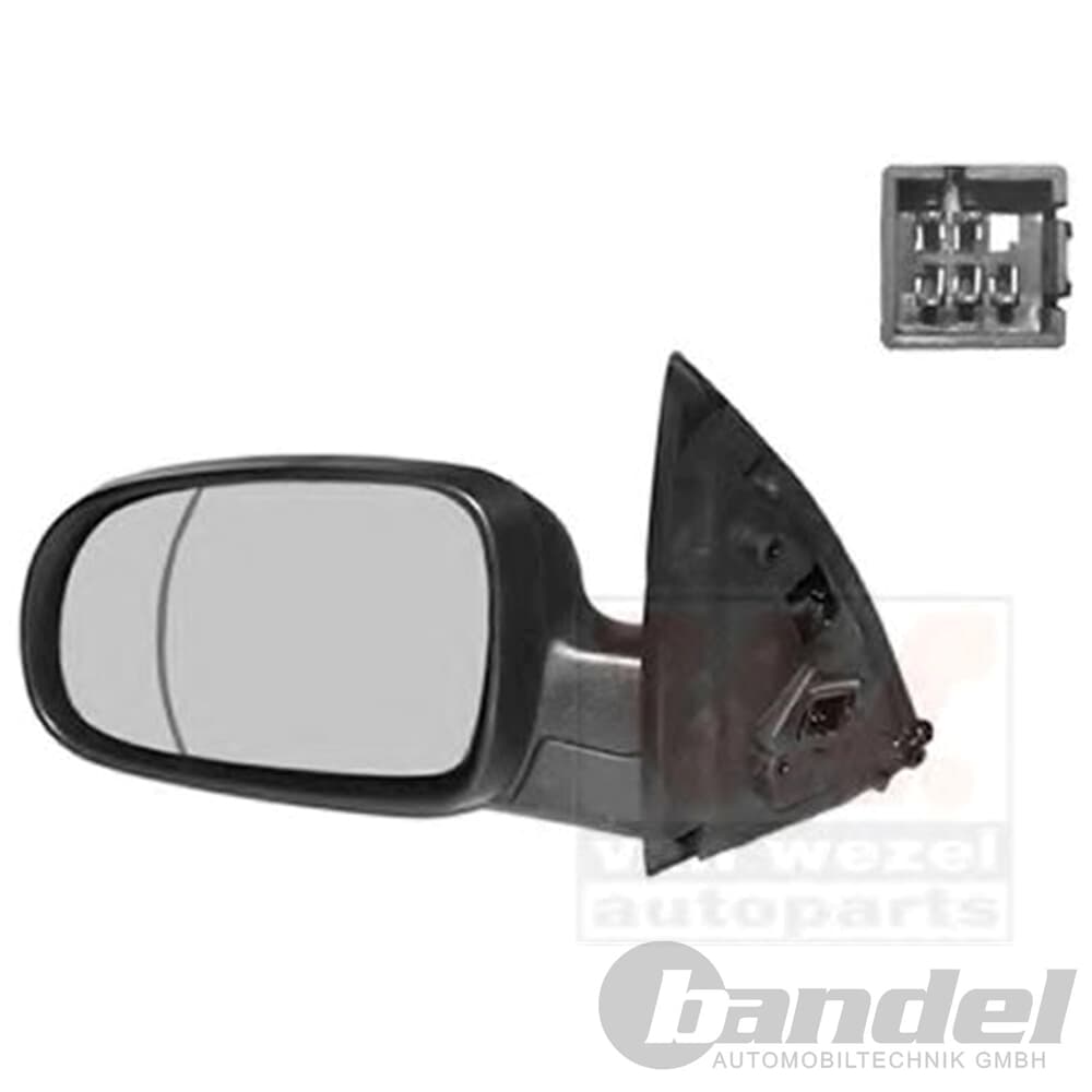 Außenspiegel Spiegel passend für Opel Corsa C 09/00-12/09 Rechts schwarz