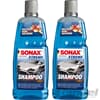 2x 1 Liter SONAX XTREME SHAMPOO 2 in 1 WASCHEN OHNE ABLEDERN AUTOSHAMPOO PFLEGE