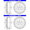 2X ATE 252,0mm BREMSTROMMELN HINTEN PASSEND FÜR VW TRANSPORTER LINKS+RECHTS |